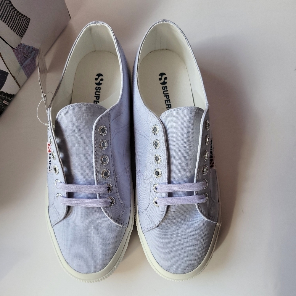 Superga 2750 Chambray Low Top Purple Size 9.5M